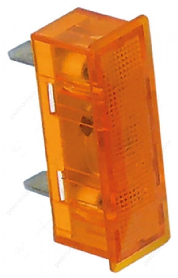 signaallamp inbouwmaat 33,1x10,3mm 400V geel aansluiting vlaksteker 6,3mm - Image 1