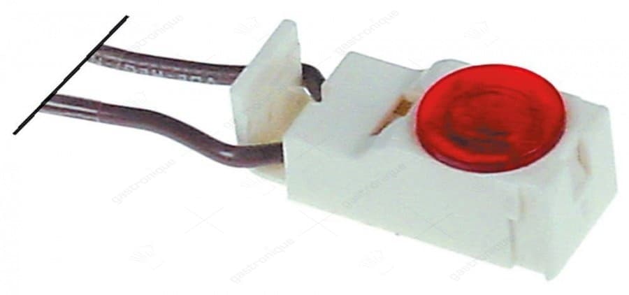 signaallamp inbouwmaat 35x16mm rood 230V