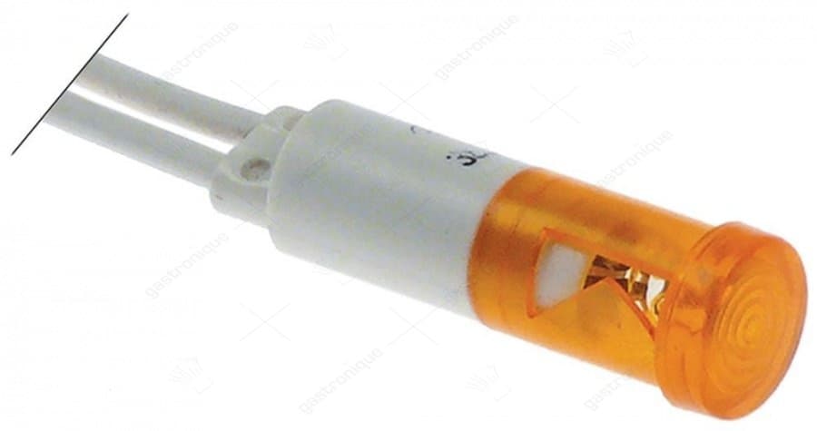 signaallamp ø 9mm geel 380-400V aansluiting 2-aderig kabellengte 200mm - Image 1