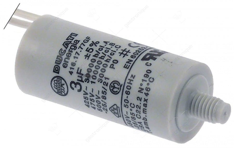 condensateur ducati energia 3µf a/cable