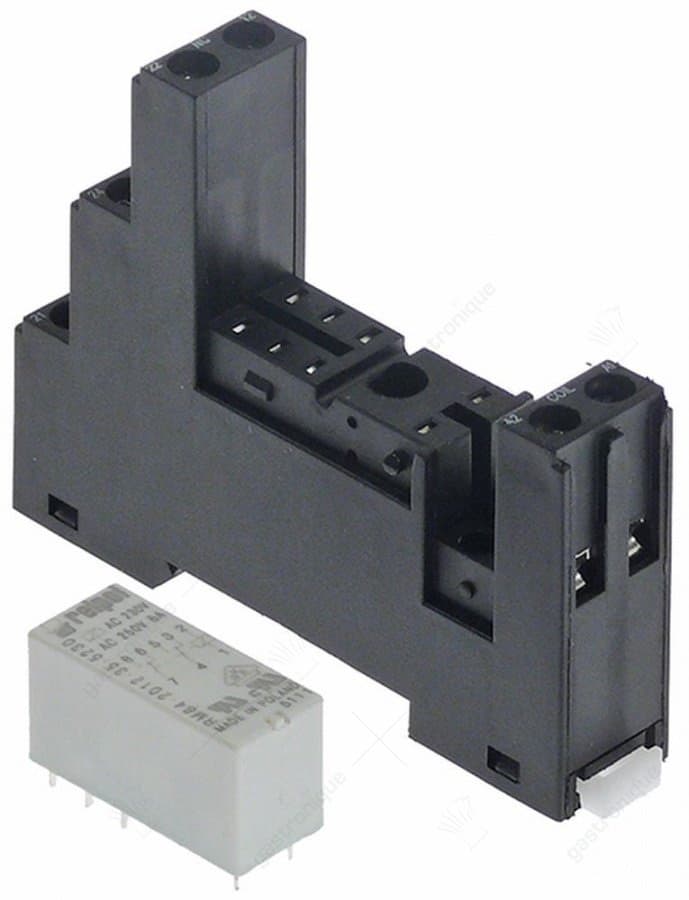 printrelais 230VAC 2CO bij 250V 8A met sokkel REIPOL PI-50BE/3-R