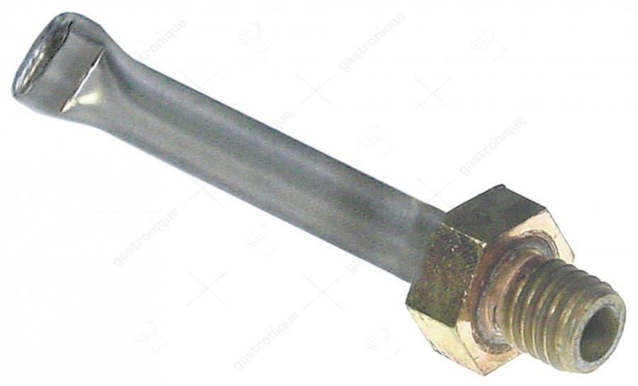 voelerbuis draad M12x1,75 BD M12x1,75 ID ø 8mm L 95mm RVS/messing eenvoudig ø 10mm