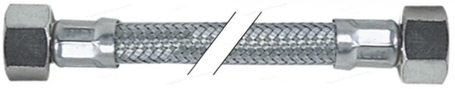 flexibeleslang RVS-omvlochten recht-recht DN8 aansluitingen 3/8" L 300mm vlak/conisch afdichtend - Image 1