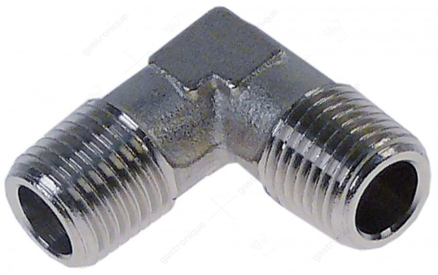 raccord "l" ø 1/4"m-1/4"m nickele
