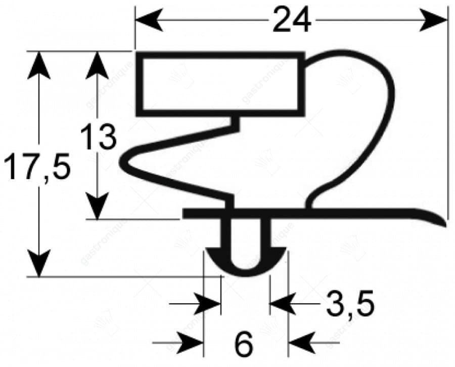 Deurrubber 1530x674 mm