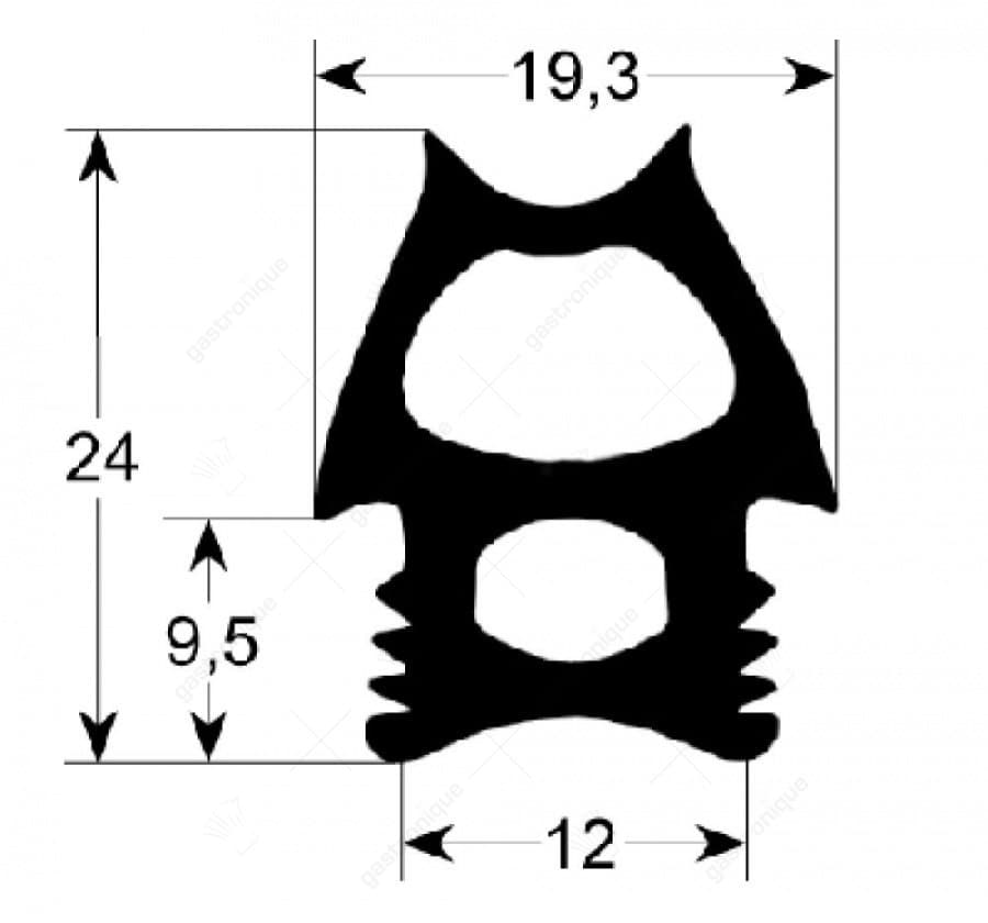ovendeurrubber 1380x688 mm