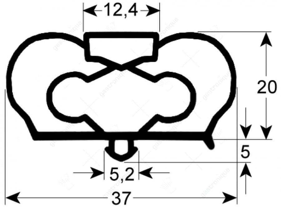 Deurrubber 455x185 mm
