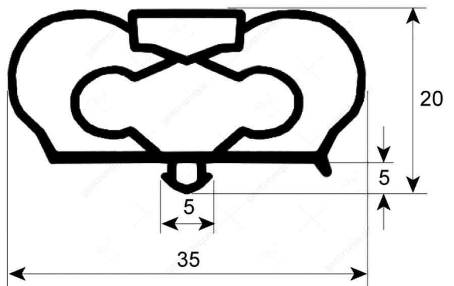 DEURRUBBER 605x530 mm