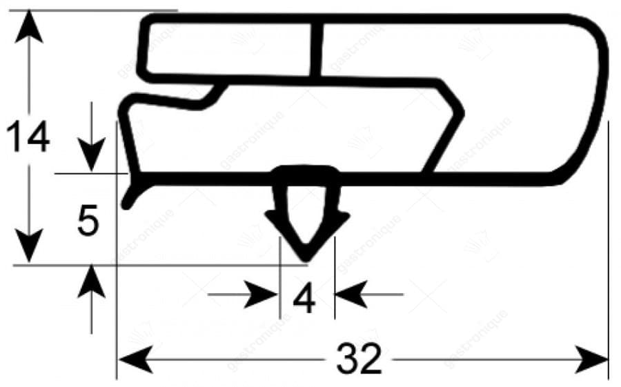 DEURRUBBER 1455x635 mm