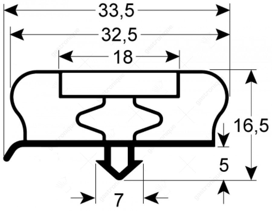 Deurrubber  660x455 mm