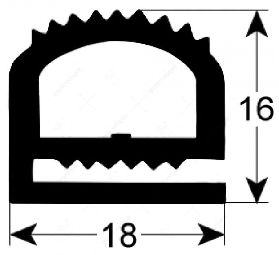 deurrubber 1230x630 mm