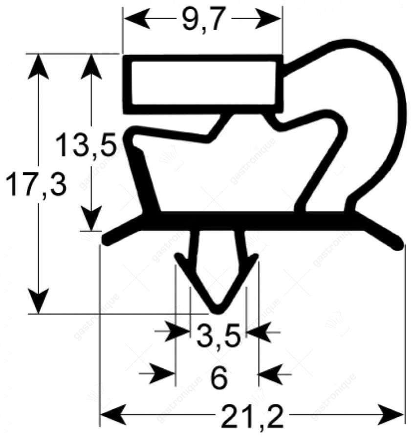 koeldeurrubber profiel 9048 B - Image 1