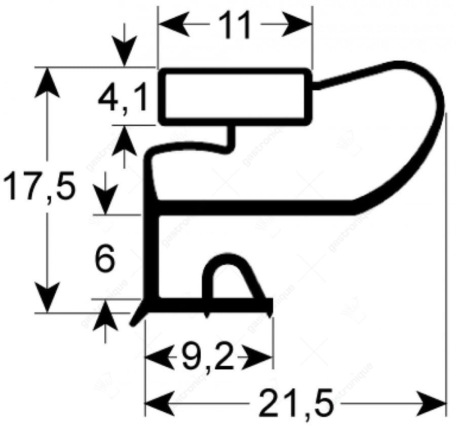 omsluit deurrubber buitenmaat- 390x310 mm - Image 1