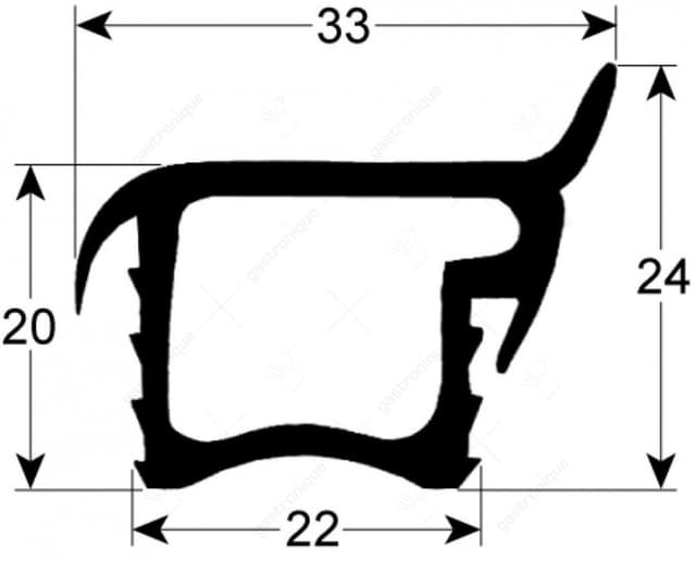 rekkenwagendichting profiel 4060 B 675mm L 165mm buiten steekmaat VPE 1 passend voor RATIONAL - Thumbnail 2