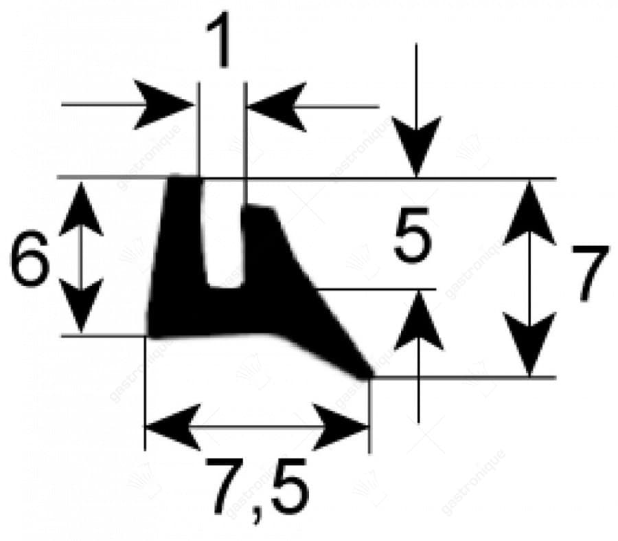 Deurrubber profiel 1570 VPE per meter - Image 1