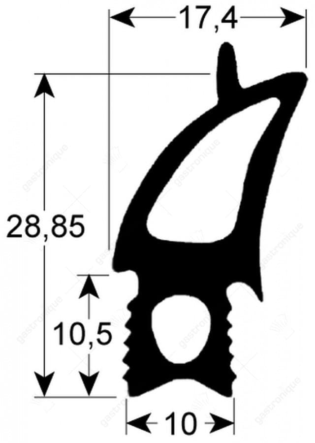gasket for oven door 780x470 mm