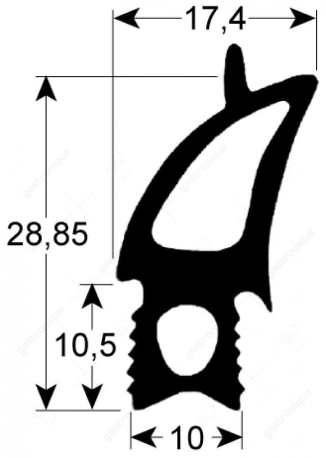 deurrubber voor oven 1475x670 mm