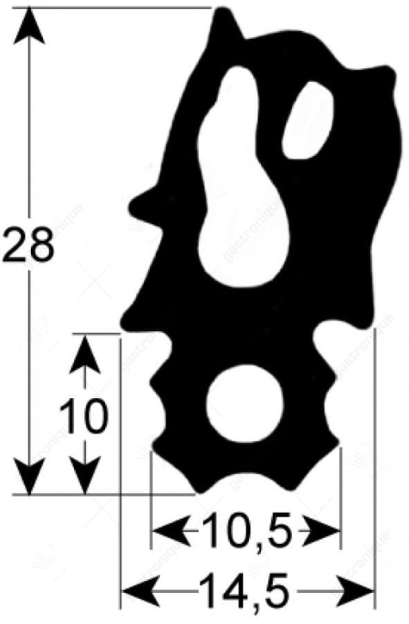 gasket for oven door 770x680 mm