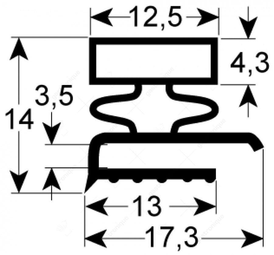 DEURRUBBER - 2004 LENGTE 2000 mm