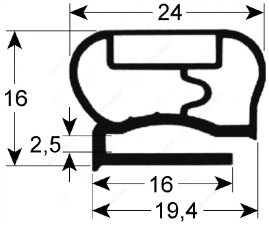 DEURRUBBER 2009 - LENGTE 2000 mm - Image 1