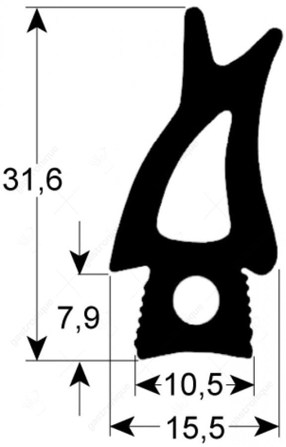 ovendeurrubber 500x470 mm - Image 1