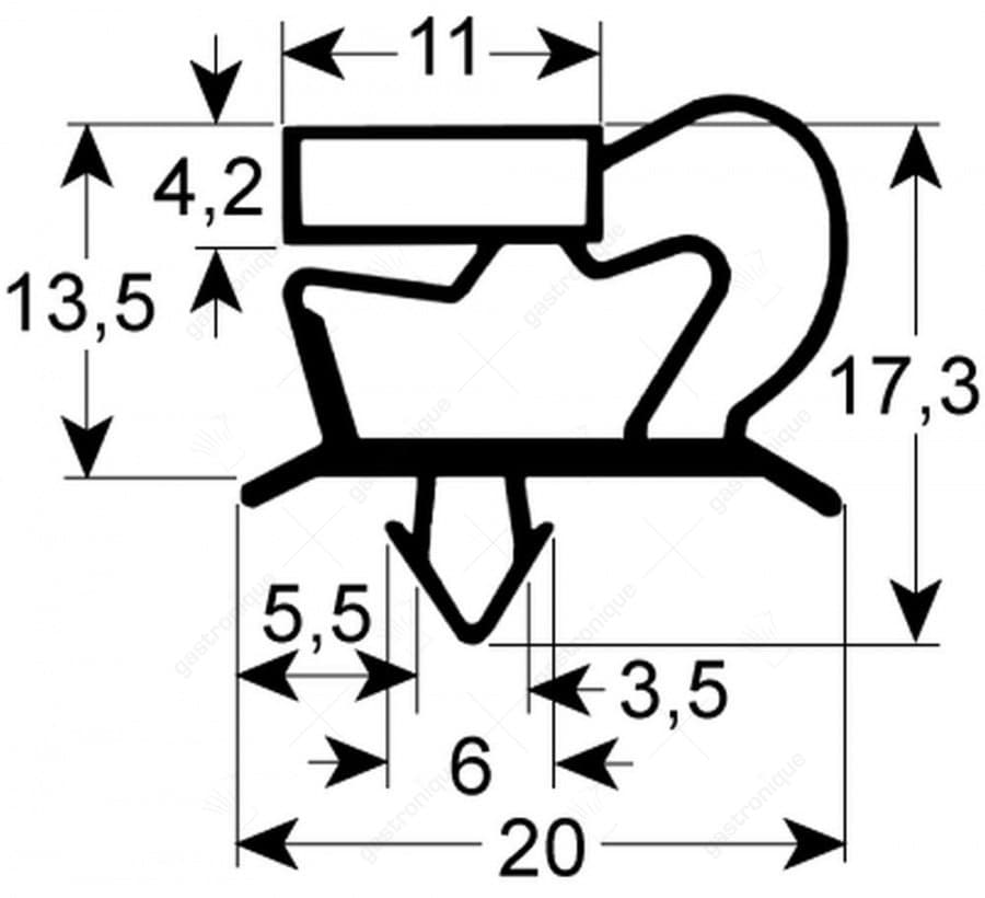 DEURRUBBER 1574x614 mm - Image 1