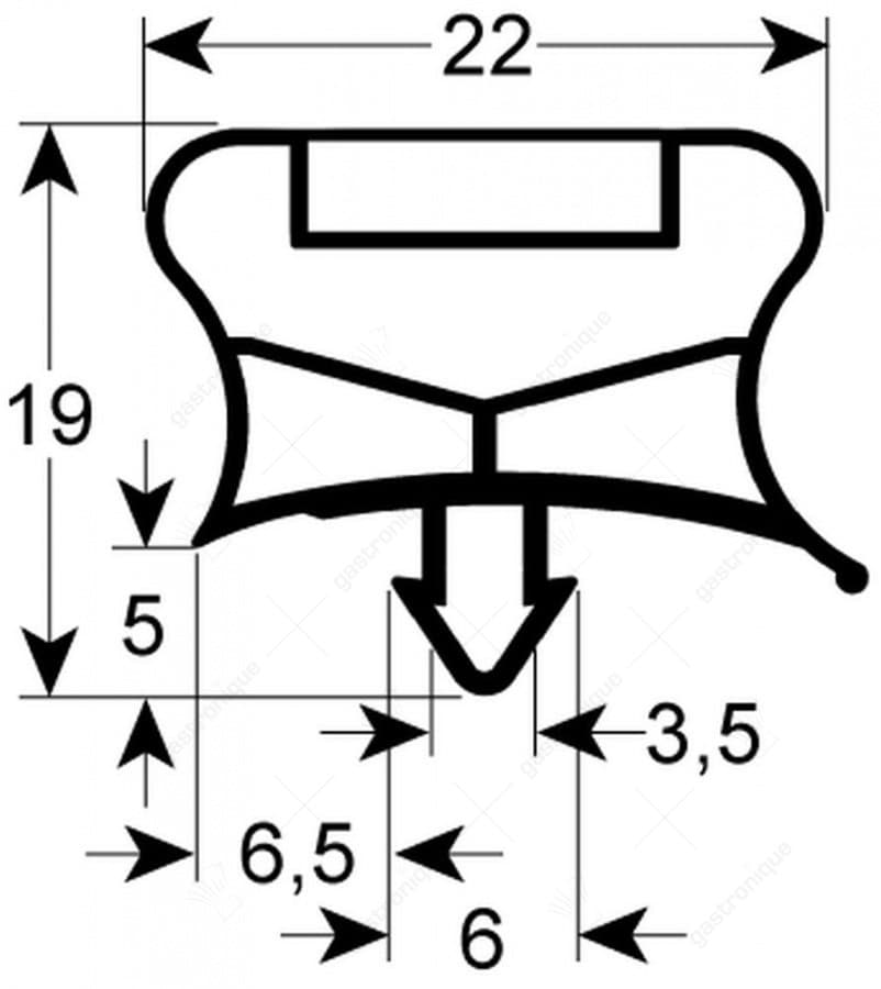 Deurrubber 405x275 mm