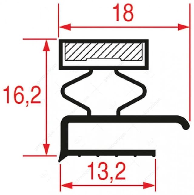 DEURRUBBER - 2004 LENGTE 2000 mm - Thumbnail 2