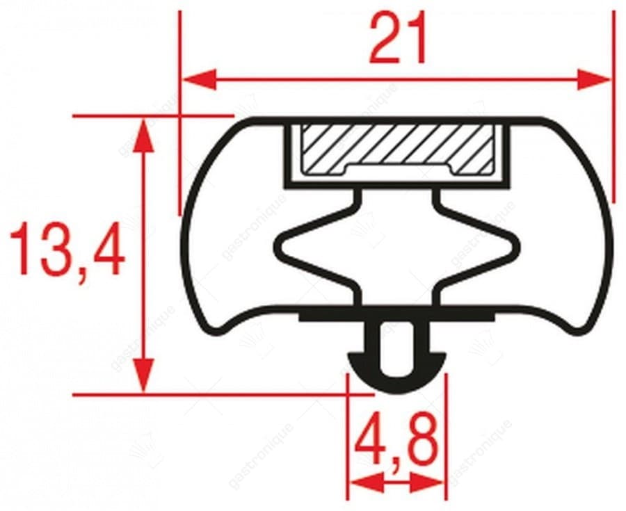 INDRUK DEURRUBBER 605x425 mm - Image 1