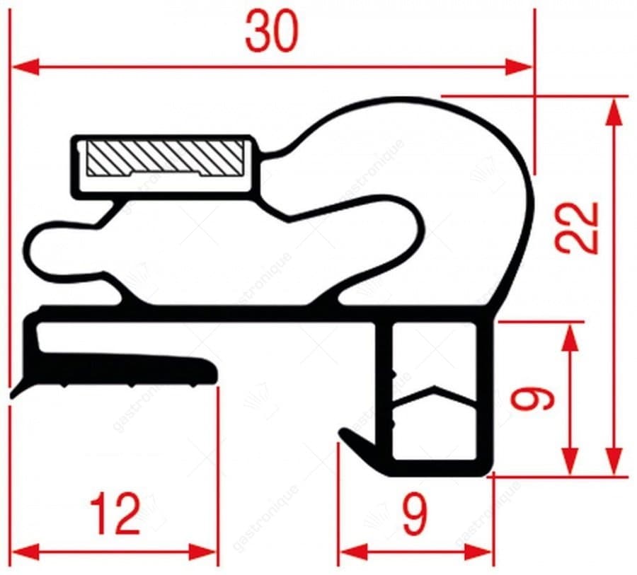 Deurrubber 1540x729 mm