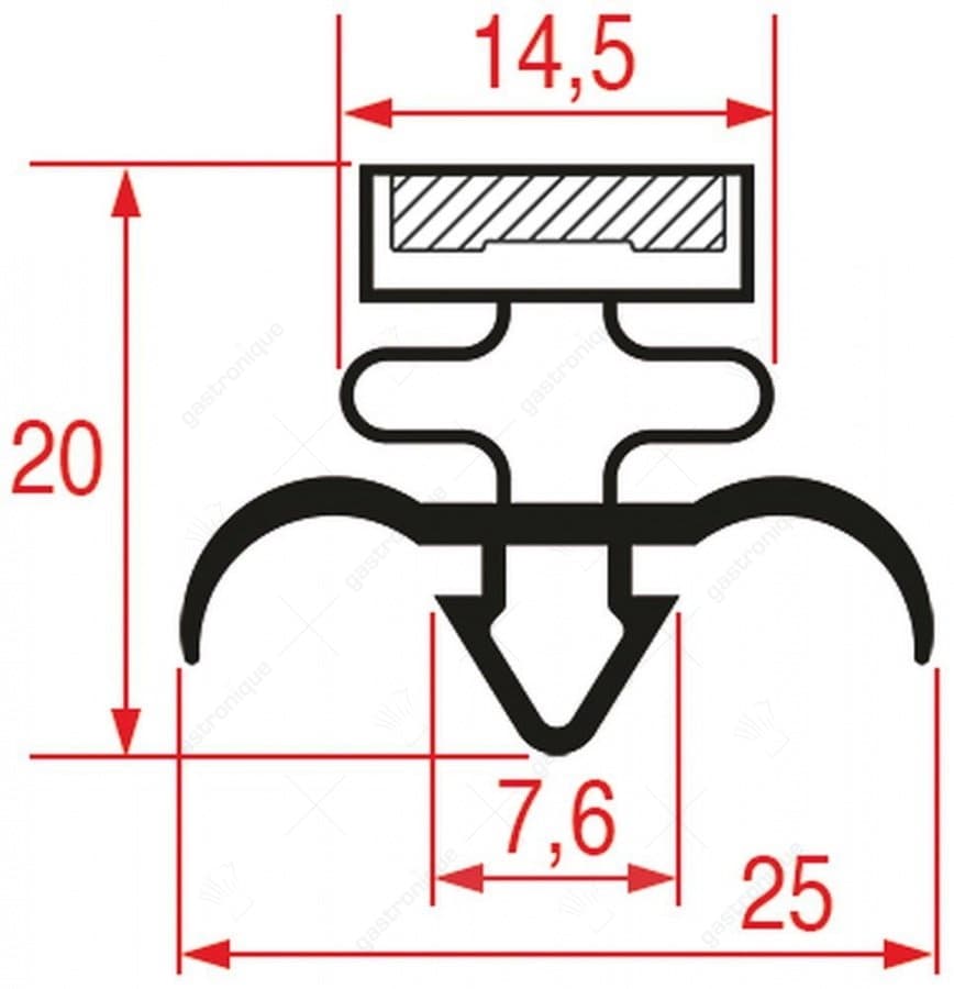 DEURRUBBER 1540x600 mm