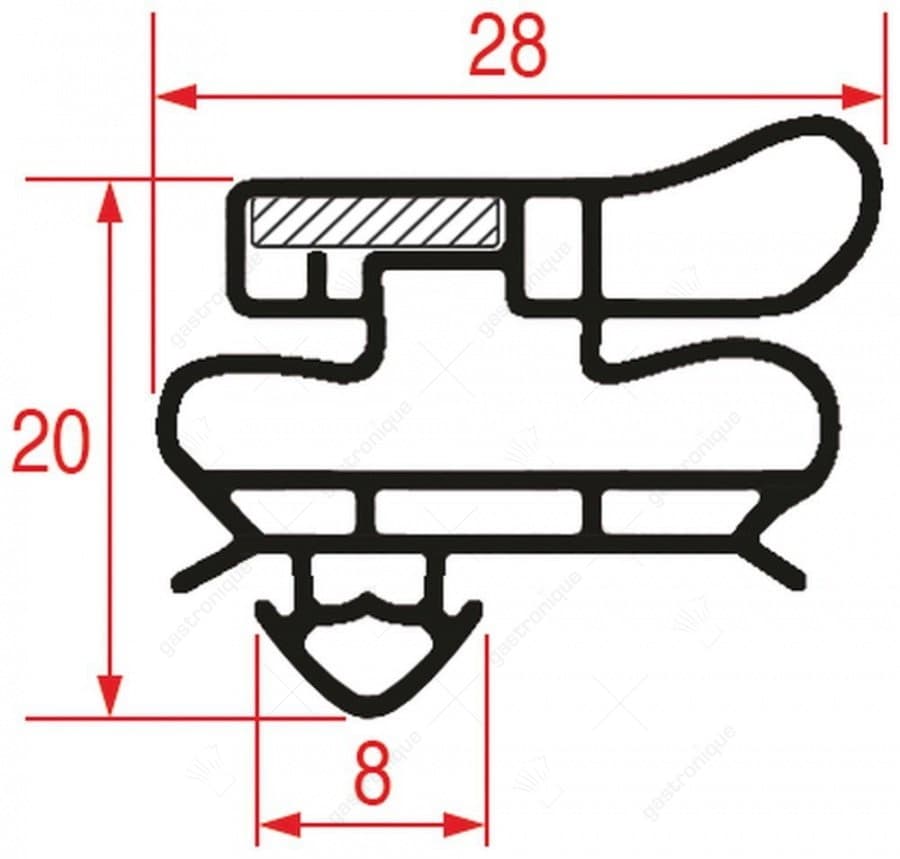 Deurrubber 1635x620 mm