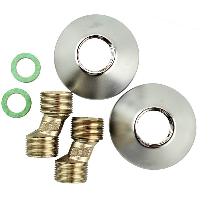 S-koppeling 3/4"x3/4" met wandrozet
