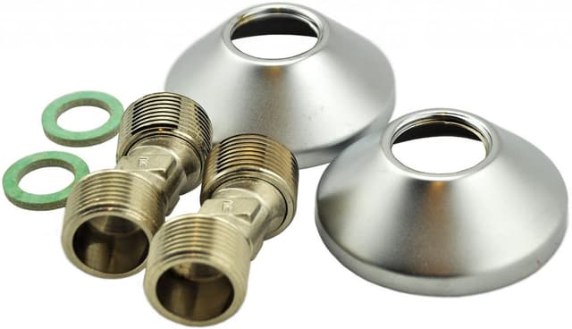 S-koppeling 3/4"x3/4" met wandrozet - Thumbnail 2