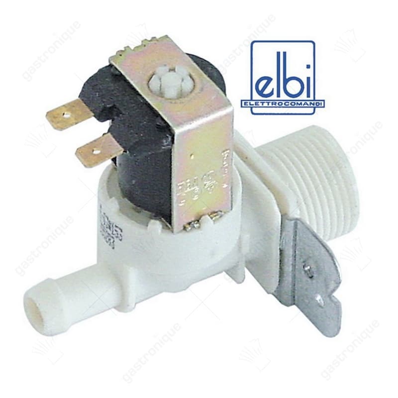 magneetventiel enkel recht 230VAC ingang 3/4" uitgang 11,5mm ingang 10l/min t.max. 90°C ELBI