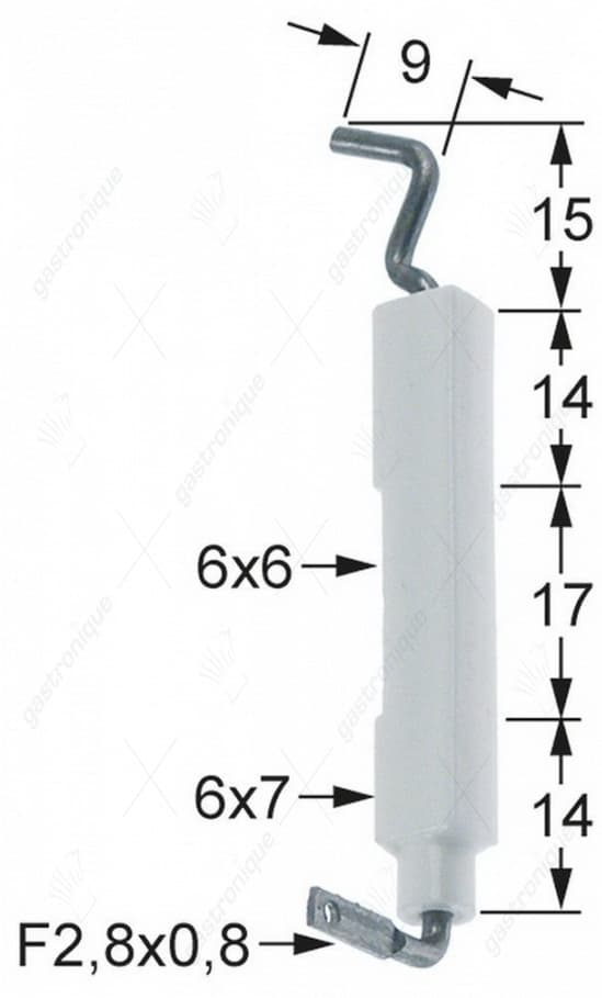 bougie ontstekingskabels vierk. 6/7x44mm