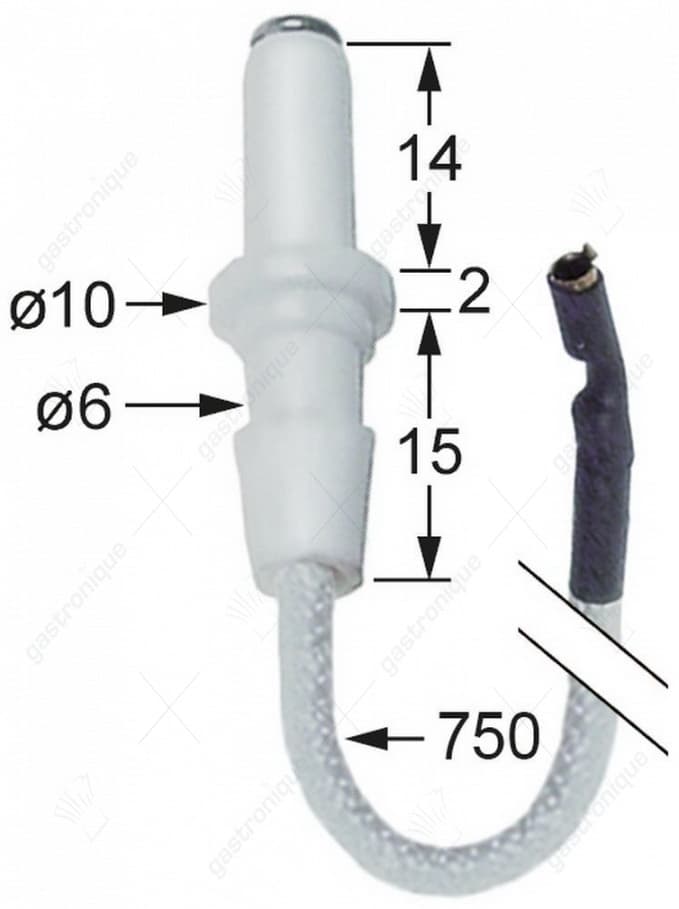 bougie ontstekingskabels rond ø 6x32 mm