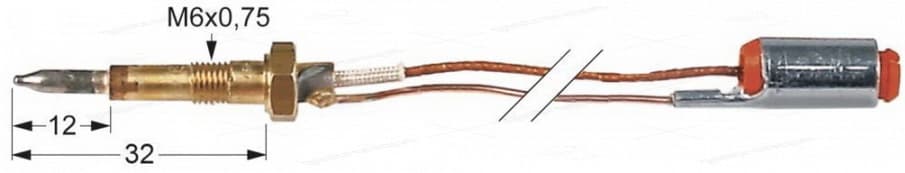 thermocouple connection mini jack 75 cm