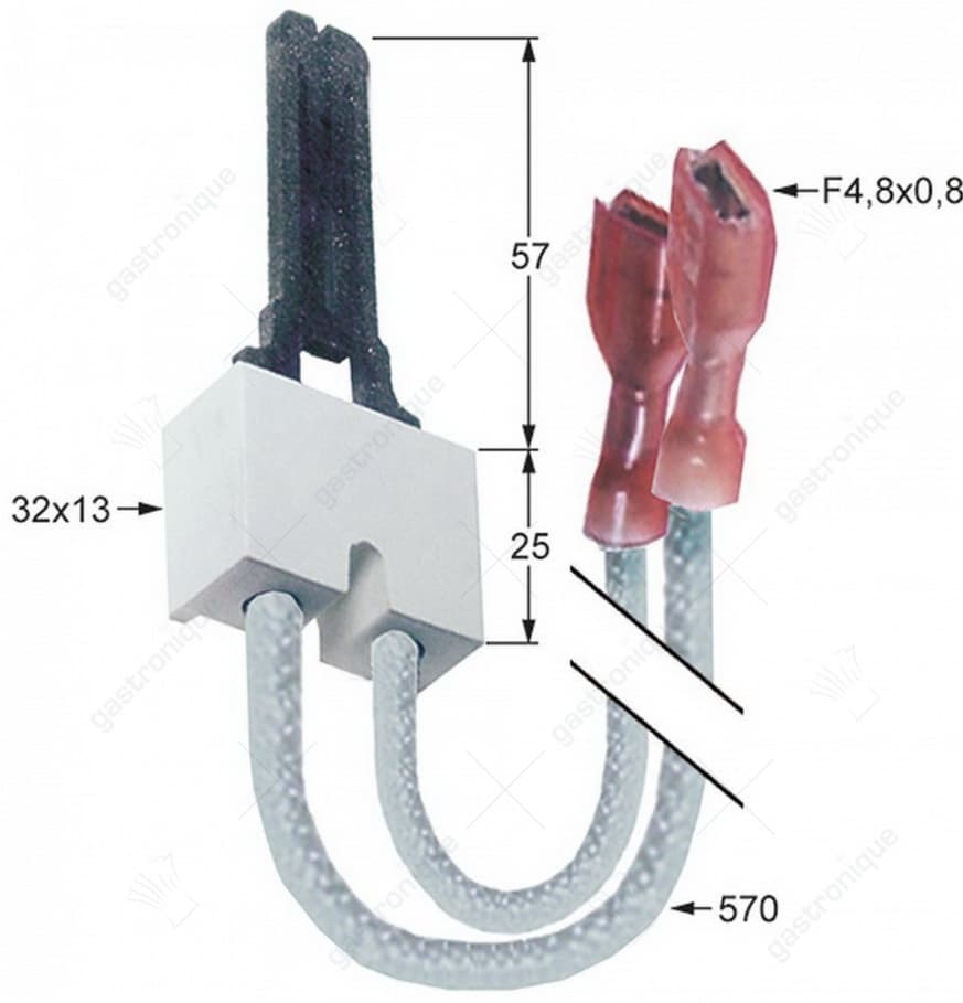 bougie met ontstekingskabels 82x15 mm