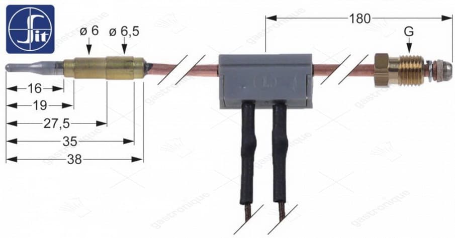 cut-off thermocouple m9x1 60 cm