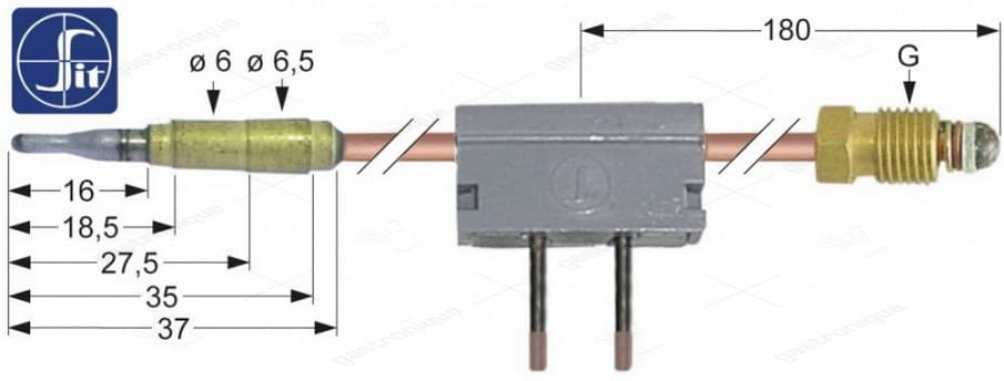 cut-off thermocouple quick m9x1 40 cm