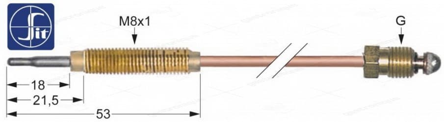thermocouple sit m9x1 100 cm thread m8x1