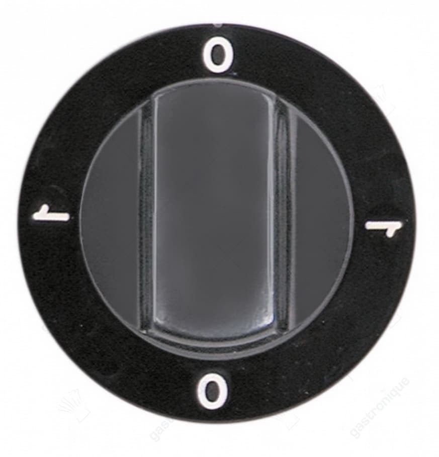 zwarte knop ø 60 mm 0-1-0-1