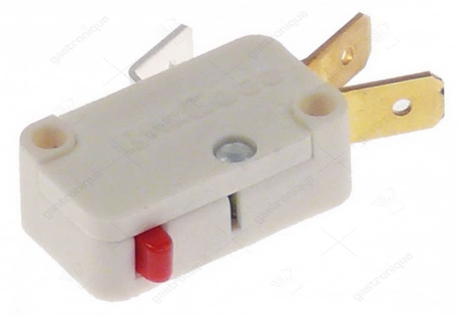 Microschakelaar pen bediend 250 V 16 A 1CO aansluiting vlakstekerhuls 6,3mm blauw/zwart - Image 1