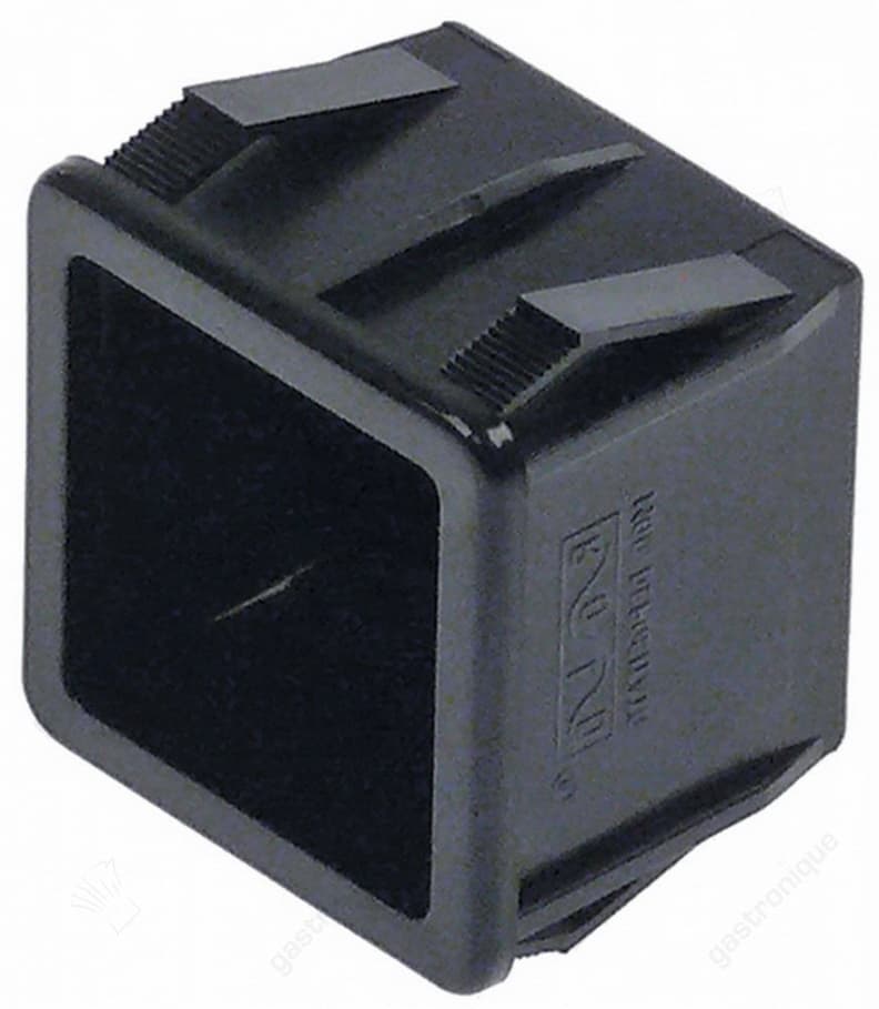 elementhouder eenvoudig inbouwmaat 28,5x28,5mm zwart voor drukknop 23x23mm