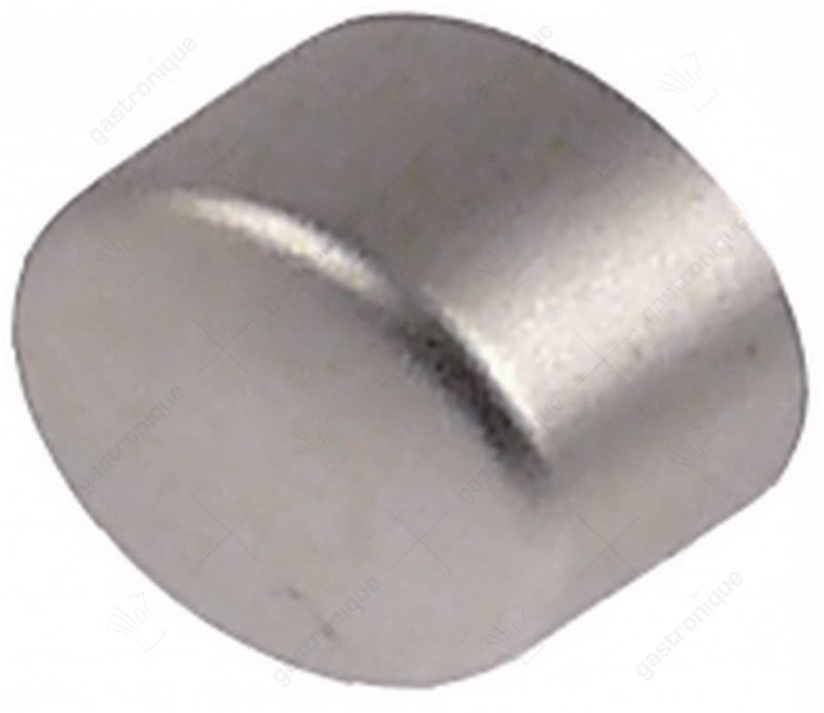 push-button elliptical 17x13 mm silver - Image 1