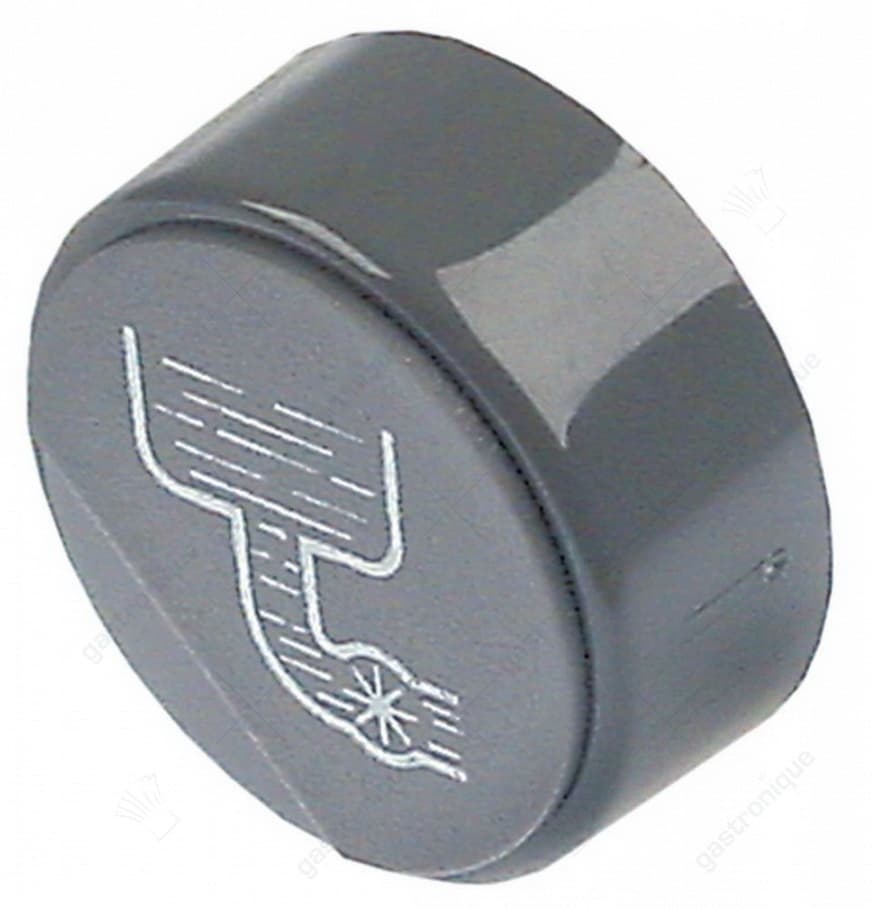 ronde drukknop grijs ø 23 mm "afvoer"