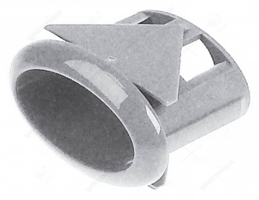 elementhouder inbouwmaat 23,6x14,6mm wit gebogen voor drukknoppen 11x21mm NIET MEER LEVERBAAR - Image 1