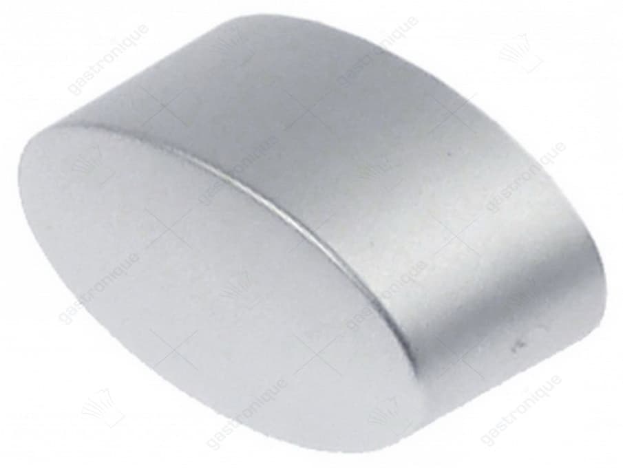 knop ovaal 21x11 mm zilver
