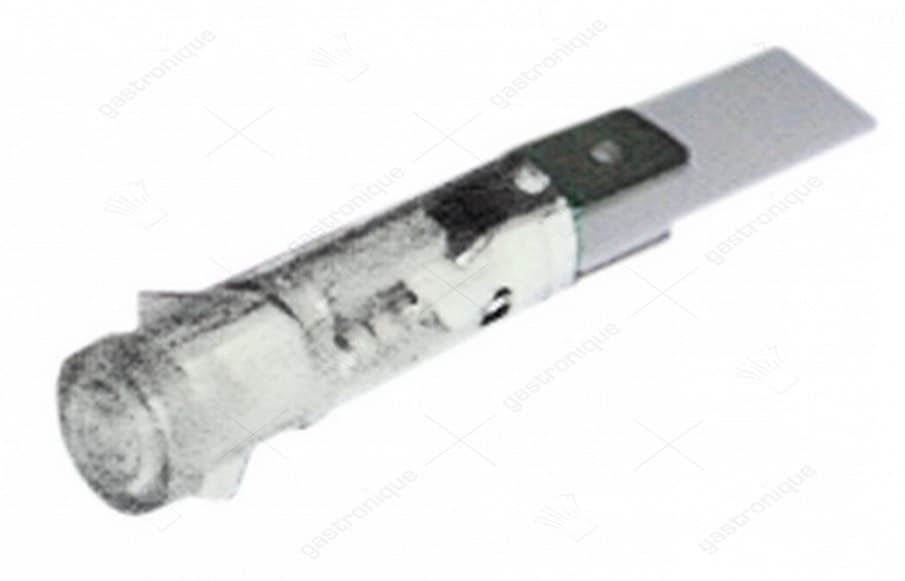 signaallamp ø 9mm 230V transparant aansluiting vlaksteker 6,3mm - Image 1